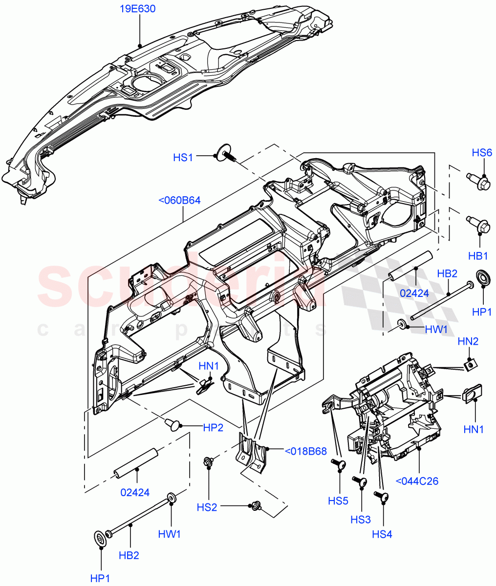 Instrument Panel(Upper, Internal Components)(Itatiaia (Brazil),Head Up Display)((V)FROMGT000001) of Land Rover Land Rover Range Rover Evoque (2012-2018) [2.0 Turbo Petrol AJ200P]
