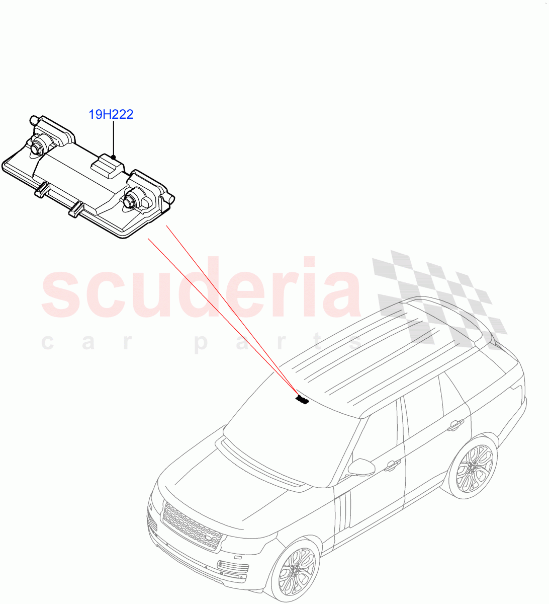 Camera Equipment(Forward Facing Camera)((V)FROMJA000001) of Land Rover Land Rover Range Rover (2012-2021) [3.0 I6 Turbo Diesel AJ20D6]