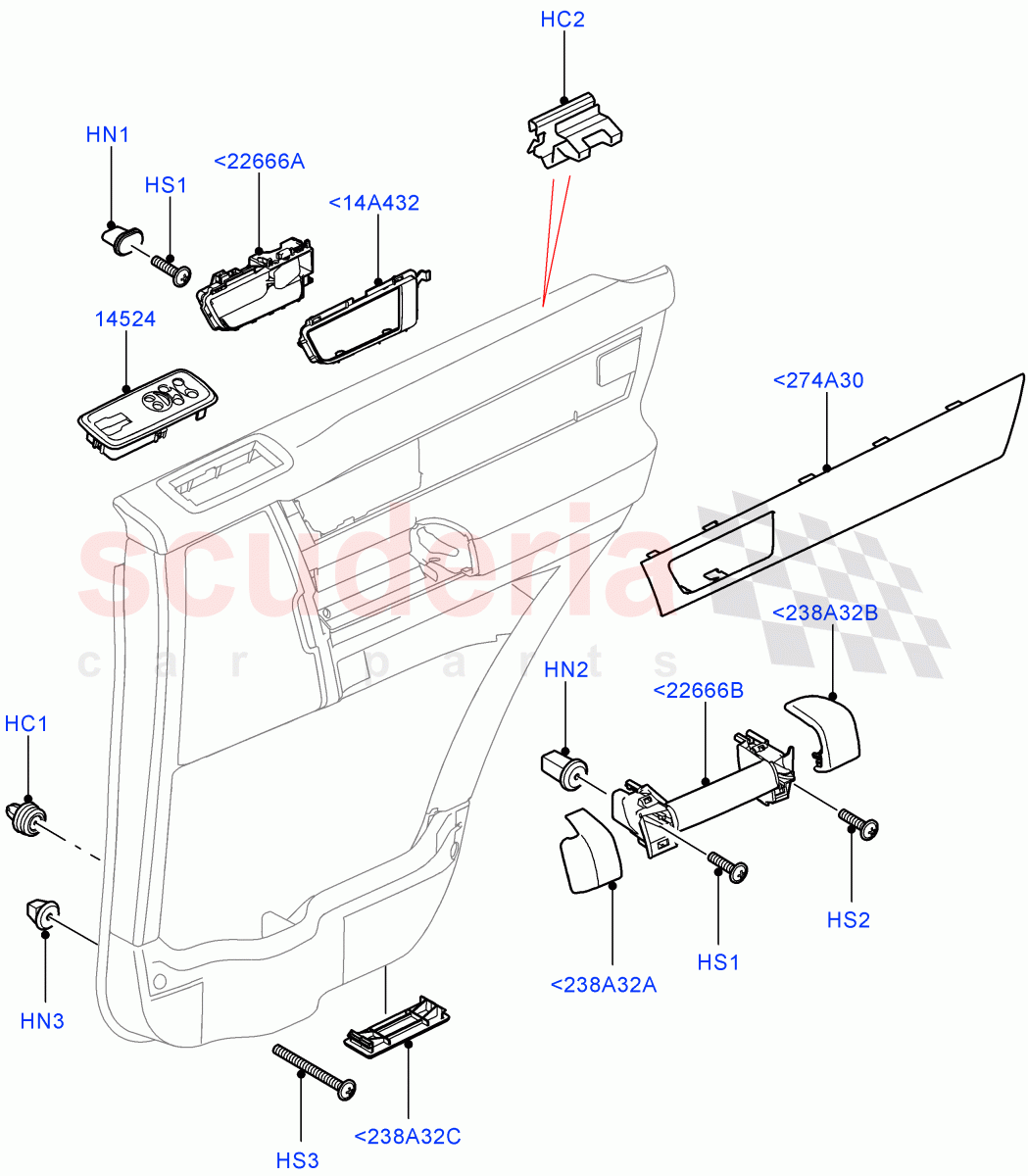 Rear Door Trim Installation((V)FROMAA000001) of Land Rover Land Rover Discovery 4 (2010-2016) [3.0 Diesel 24V DOHC TC]