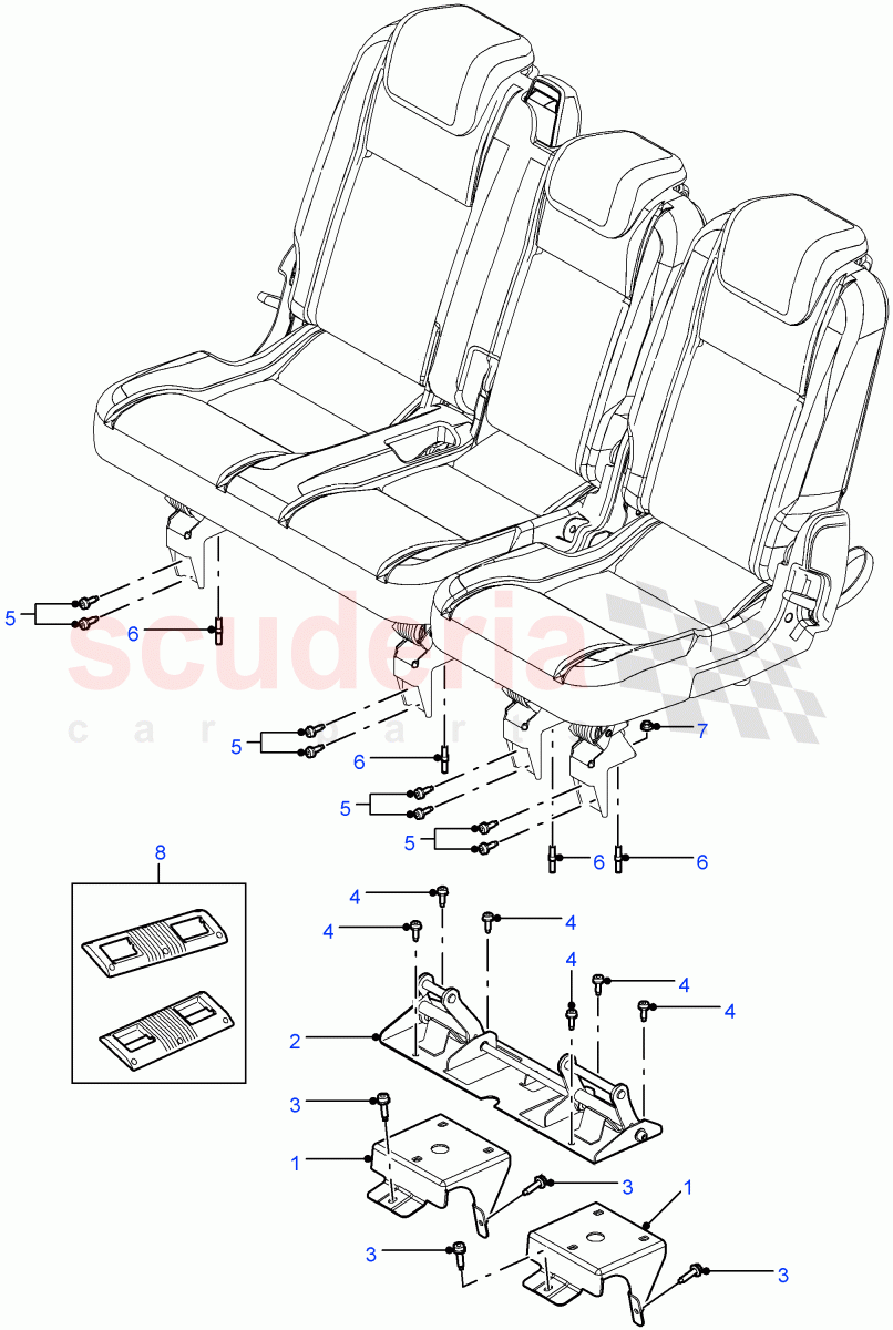 Mountings - Rear Seats of Land Rover Land Rover Defender (2007-2016)