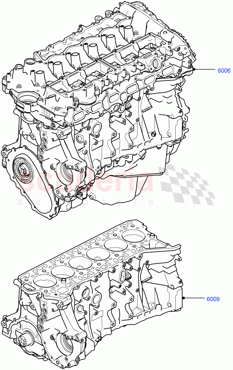 Service Engine And Short Block(3.0L AJ20P6 Petrol High)((V)FROMKA000001) of Land Rover Land Rover Range Rover (2012-2021) [3.0 I6 Turbo Petrol AJ20P6]
