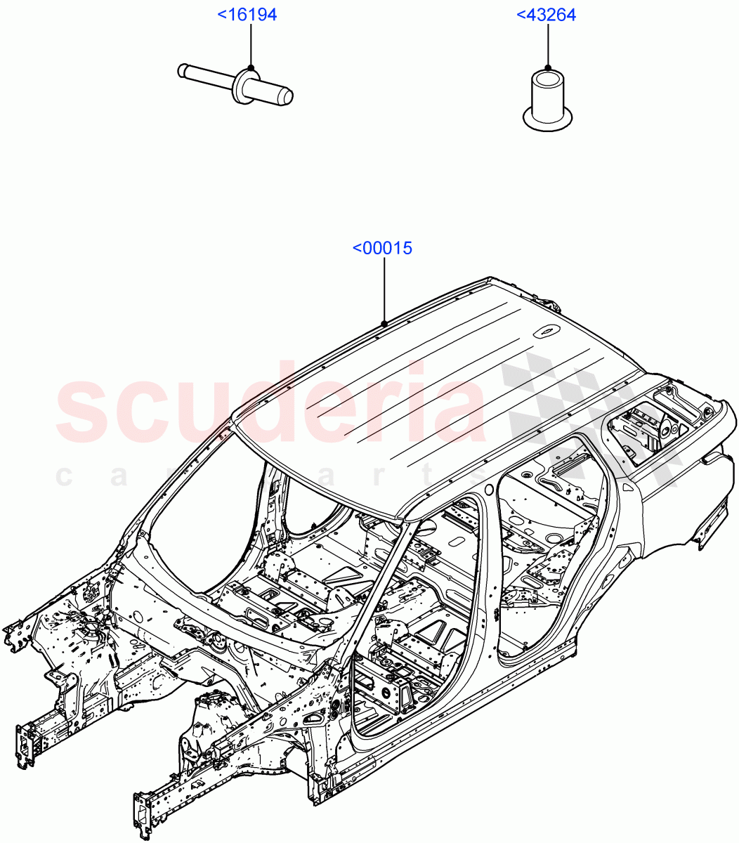Bodyshell of Land Rover Land Rover Range Rover Sport (2014+) [3.0 DOHC GDI SC V6 Petrol]