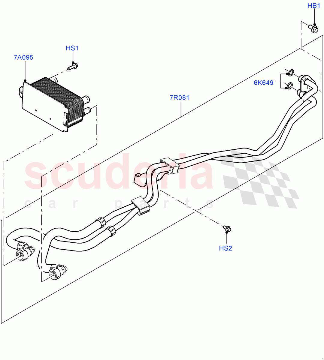 Transmission Cooling Systems(Nitra Plant Build)(5.0 Petrol AJ133 DOHC CDA,8 Speed Auto Trans ZF 8HP70 4WD)((V)FROMM2000001) of Land Rover Land Rover Defender (2020+) [5.0 OHC SGDI SC V8 Petrol]