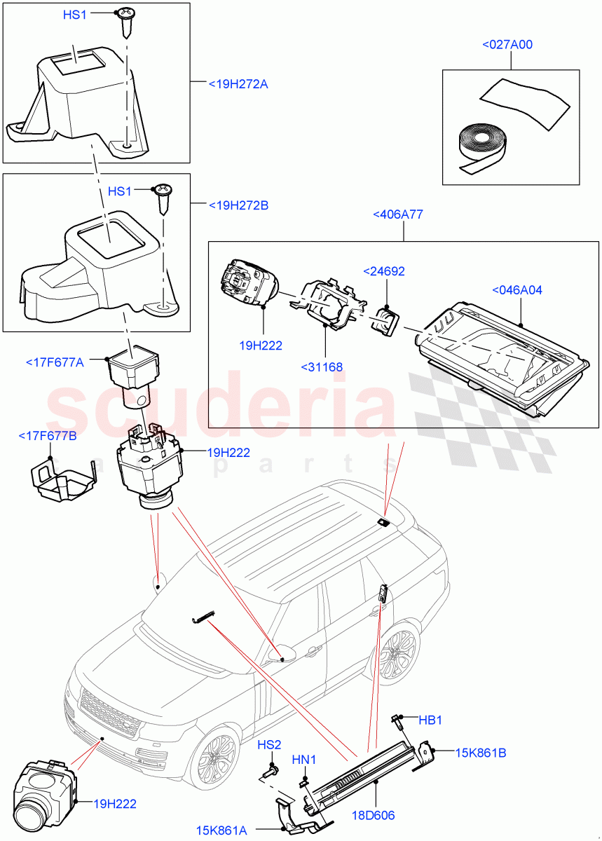Camera Equipment(Surround Camera System)((V)FROMGA000001) of Land Rover Land Rover Range Rover (2012-2021) [2.0 Turbo Petrol GTDI]