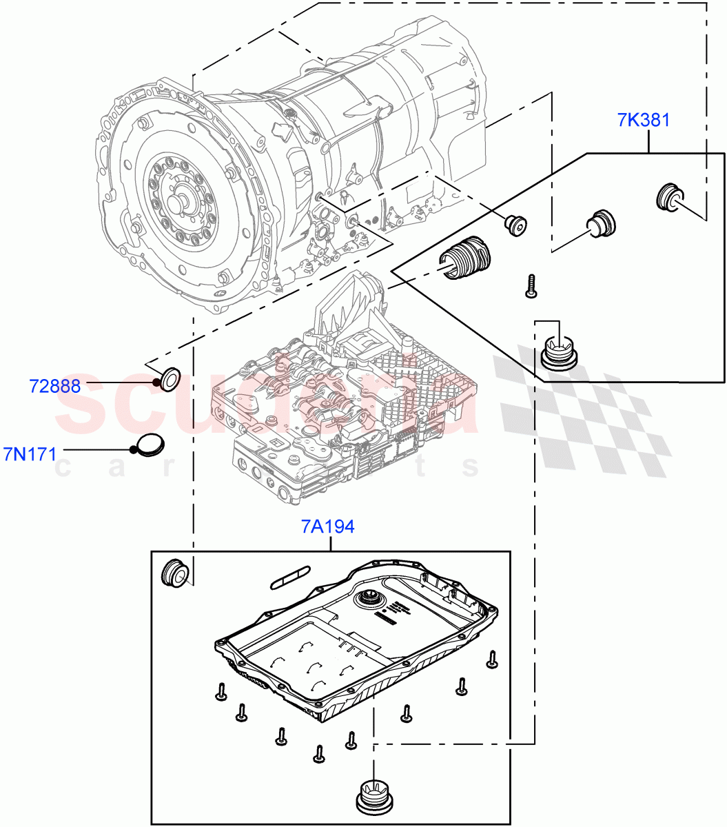 Transmission External Components(Nitra Plant Build)(8 Speed Auto Trans ZF 8HP45) of Land Rover Land Rover Defender (2020+) [2.0 Turbo Diesel]