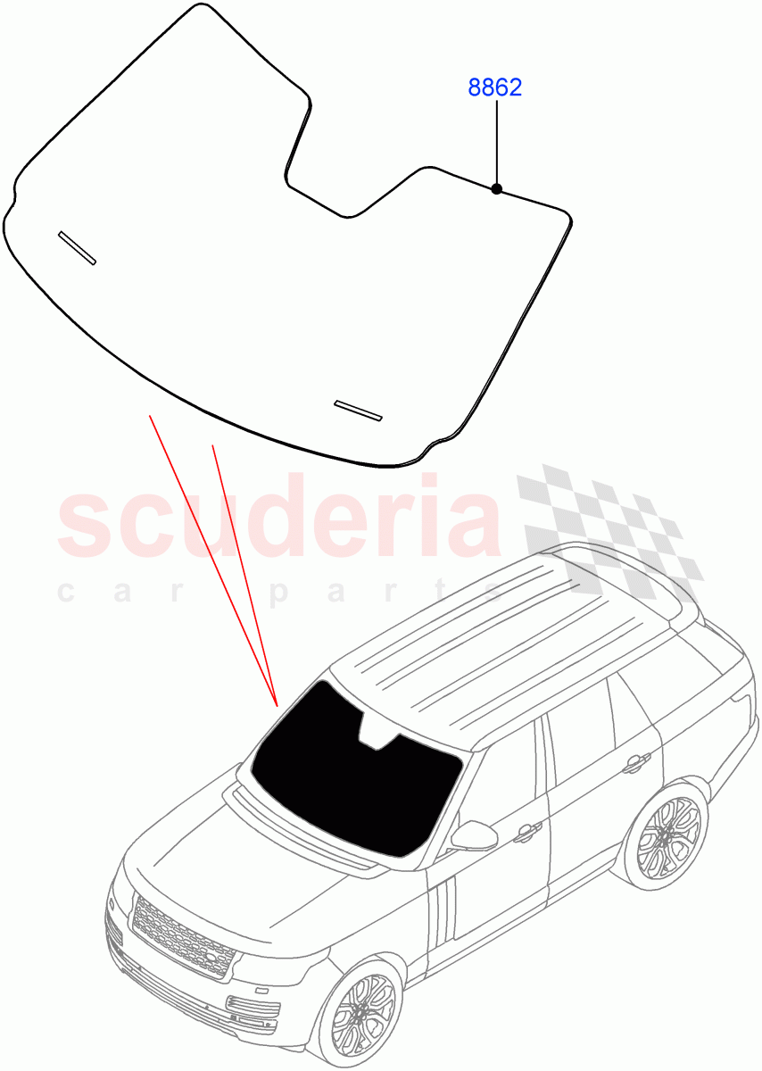 Touring Accessories(Sun Blinds)((+)"CDN/USA")((V)FROMJA000001) of Land Rover Land Rover Range Rover (2012-2021) [2.0 Turbo Petrol AJ200P]