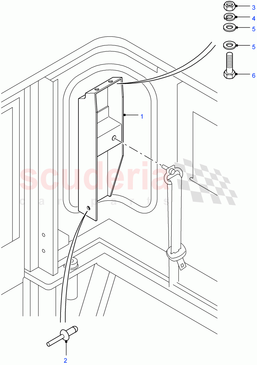 Front Seats-Shoulder & Seatbase Anchorage-Truck Cab(Chassis Cab,110" Wheelbase,High Capacity Pick Up,Pick Up,Crew Cab Pick Up,90" Wheelbase,130" Wheelbase)((V)FROM7A000001) of Land Rover Land Rover Defender (2007-2016)