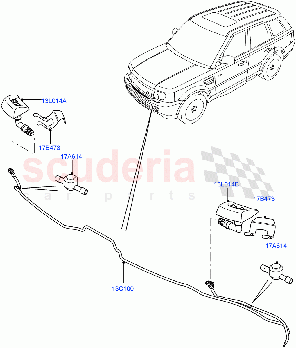 Headlamp Washer((V)FROMAA000001) of Land Rover Land Rover Range Rover Sport (2010-2013) [3.6 V8 32V DOHC EFI Diesel]