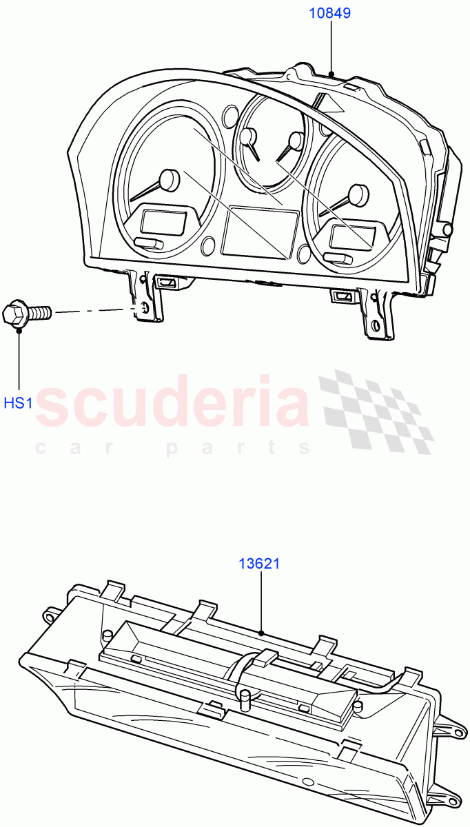 Instrument Cluster((V)TO9A999999) of Land Rover Land Rover Range Rover Sport (2005-2009) [2.7 Diesel V6]