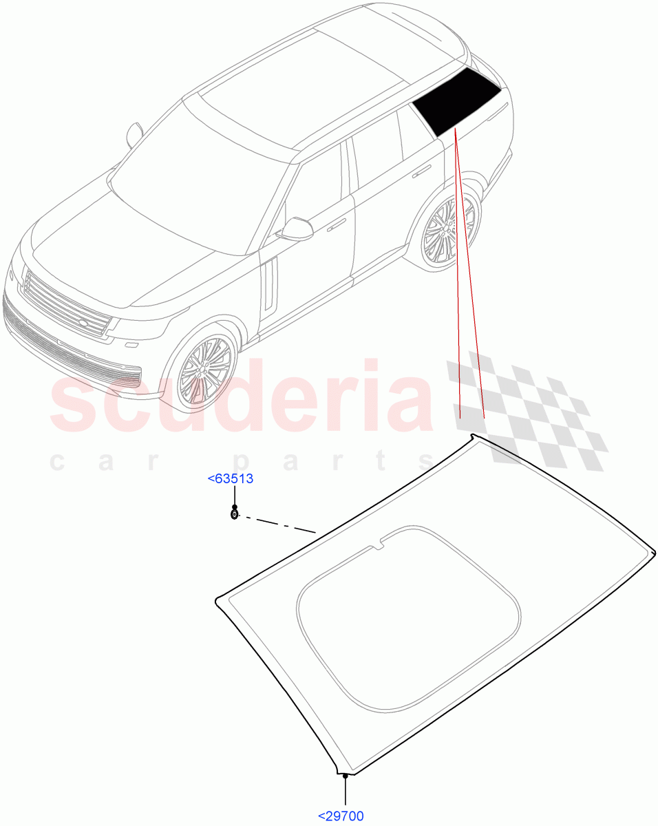 Quarter Windows of Land Rover Land Rover Range Rover (2022+) [3.0 I6 Turbo Petrol AJ20P6]
