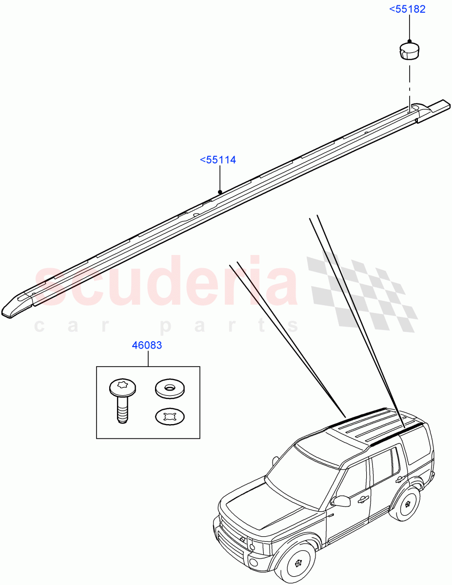 Roof Rack Systems(With Roof Rails)((V)FROMAA000001) of Land Rover Land Rover Discovery 4 (2010-2016) [3.0 DOHC GDI SC V6 Petrol]