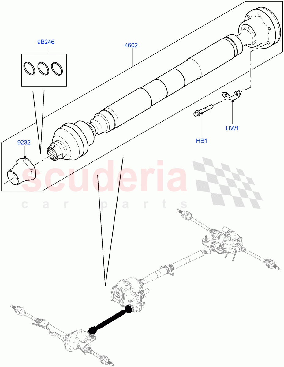 Drive Shaft - Front Axle Drive(Propshaft) of Land Rover Land Rover Defender (2020+) [3.0 I6 Turbo Petrol AJ20P6]