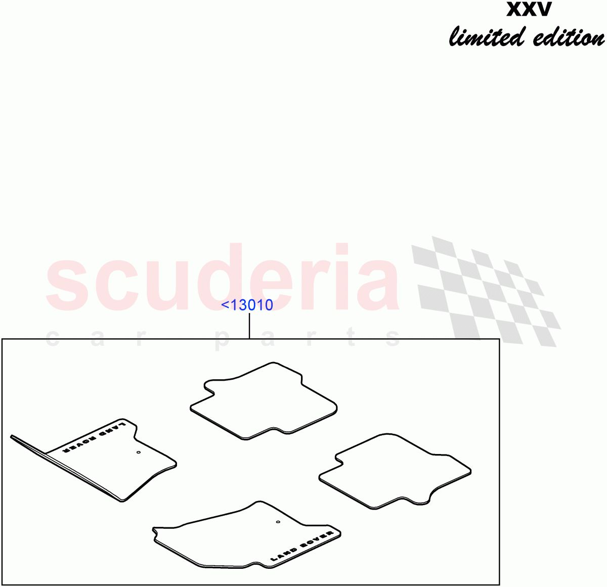 Floor Trim(XXV Anniversary LE)((V)FROMEA000001) of Land Rover Land Rover Discovery 4 (2010-2016) [3.0 DOHC GDI SC V6 Petrol]