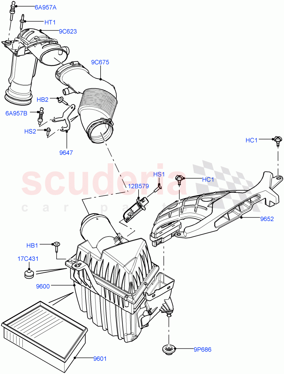 Air Cleaner(2.0L 16V TIVCT T/C 240PS Petrol,Changsu (China))((V)FROMEG000001) of Land Rover Land Rover Range Rover Evoque (2012-2018) [2.0 Turbo Petrol GTDI]