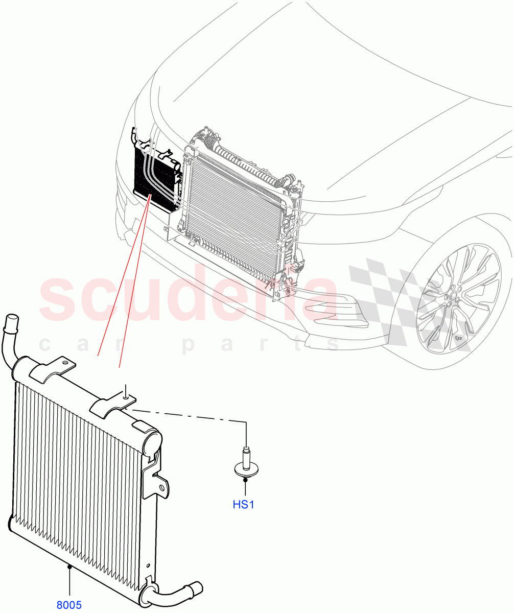 Radiator/Coolant Overflow Container(Auxiliary Unit)(3.0L DOHC GDI SC V6 PETROL,With Standard Engine Cooling System) of Land Rover Land Rover Range Rover Velar (2017+) [3.0 DOHC GDI SC V6 Petrol]