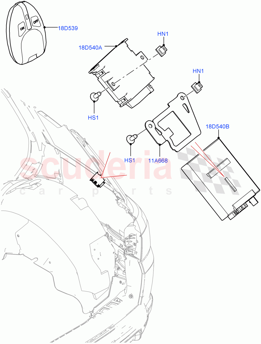 Auxiliary Fuel Fired Pre-Heater(Solihull Plant Build)(Park Heating With Remote Control)((V)FROMHA000001,(V)TOJA999999) of Land Rover Land Rover Discovery 5 (2017+) [3.0 Diesel 24V DOHC TC]