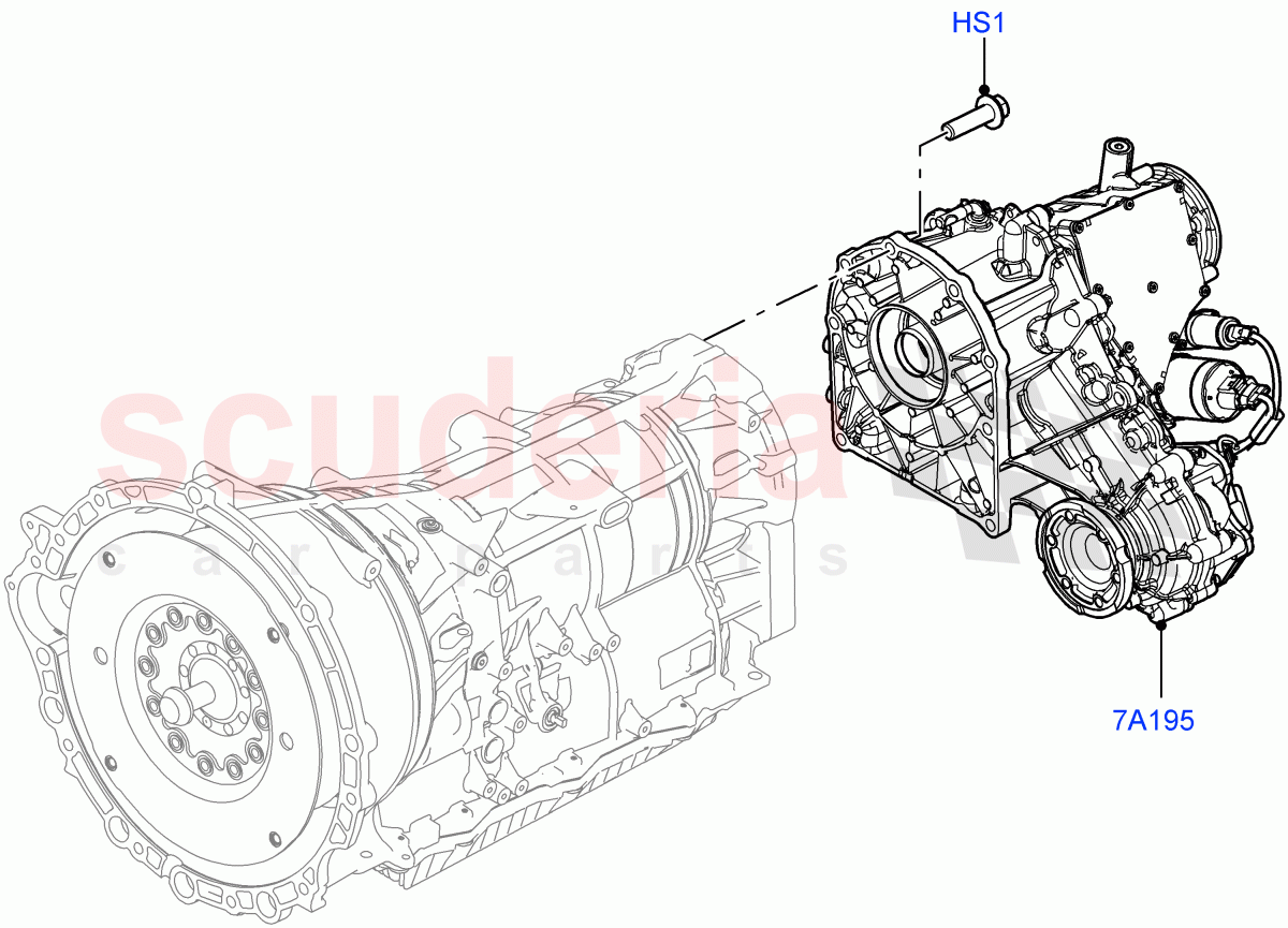 Transfer Drive Case(Nitra Plant Build)(With 1 Speed Transfer Case)((V)FROMM2000001) of Land Rover Land Rover Discovery 5 (2017+) [3.0 I6 Turbo Petrol AJ20P6]