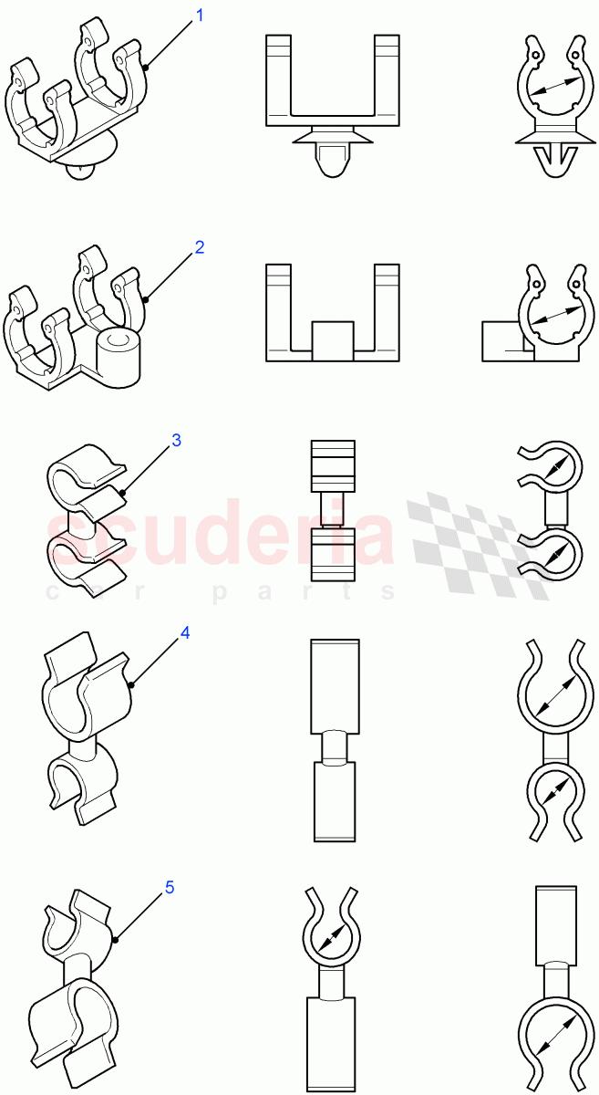 Clips-Cradle & Swivel((V)FROM7A000001) of Land Rover Land Rover Defender (2007-2016)