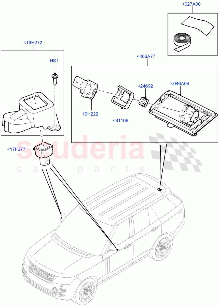 Camera Equipment(Rear View Camera-Fixed)((V)FROMEA000001) of Land Rover Land Rover Range Rover (2012-2021) [5.0 OHC SGDI SC V8 Petrol]