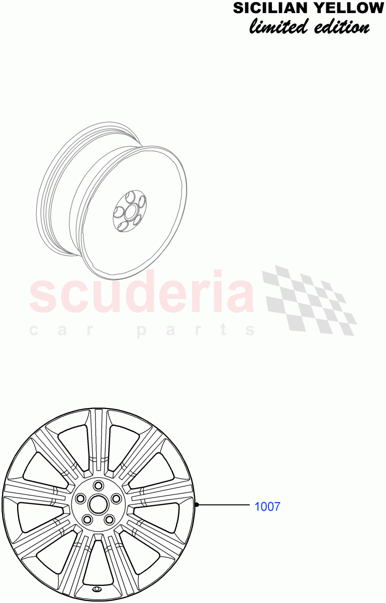 Wheels(Sicilian Yellow Limited Edition,Halewood (UK))((V)FROMDH000001) of Land Rover Land Rover Range Rover Evoque (2012-2018) [2.0 Turbo Diesel]