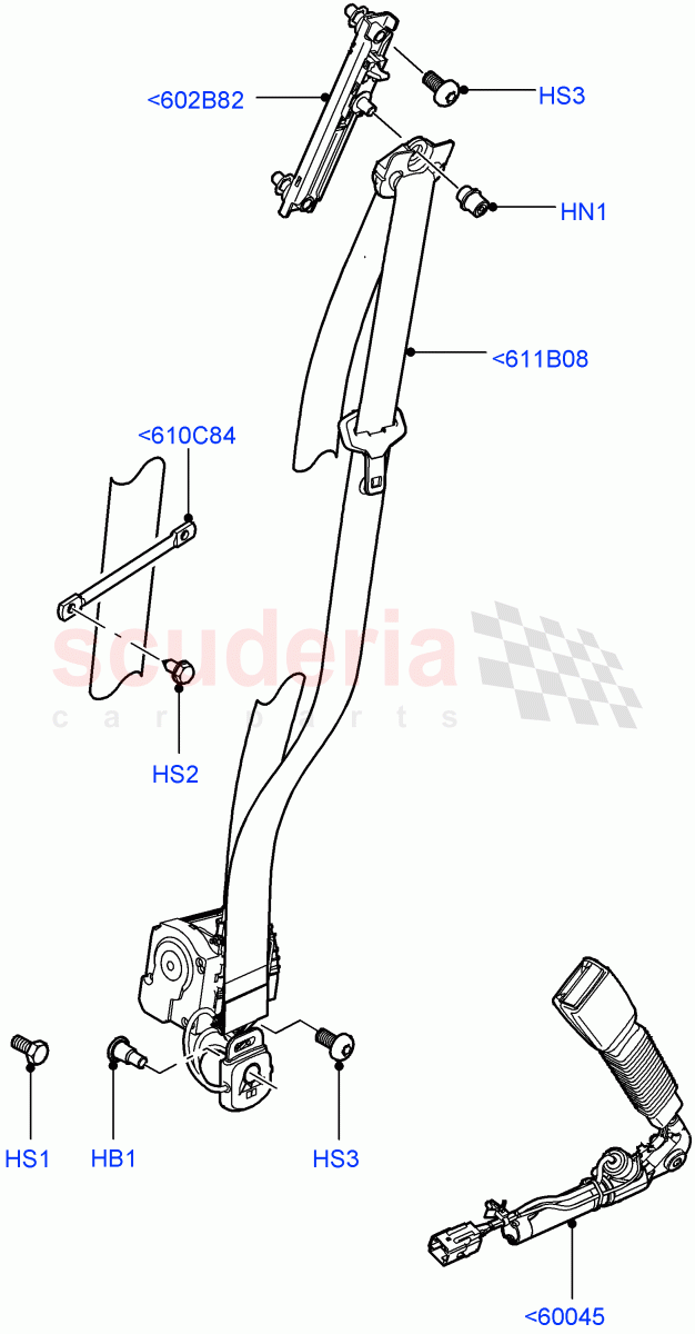 Front Seat Belts((V)FROMAA000001) of Land Rover Land Rover Range Rover (2010-2012) [4.4 DOHC Diesel V8 DITC]