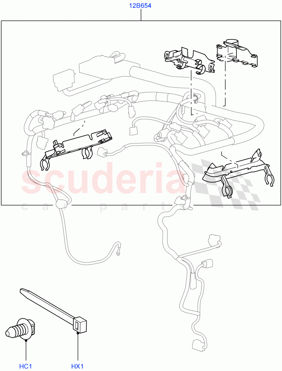 Wiring Clamps(Lion Diesel 2.7 V6 (140KW))((V)FROMAA000001) of Land Rover Land Rover Discovery 4 (2010-2016) [4.0 Petrol V6]