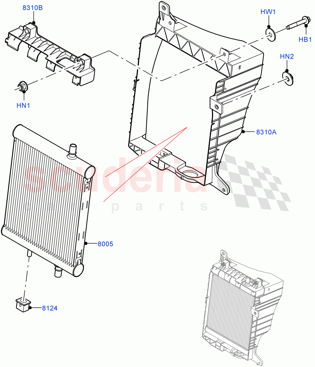 Radiator/Coolant Overflow Container(Nitra Plant Build, Auxiliary Unit)(5.0 Petrol AJ133 DOHC CDA)((V)FROMM2000001) of Land Rover Land Rover Defender (2020+) [5.0 OHC SGDI SC V8 Petrol]