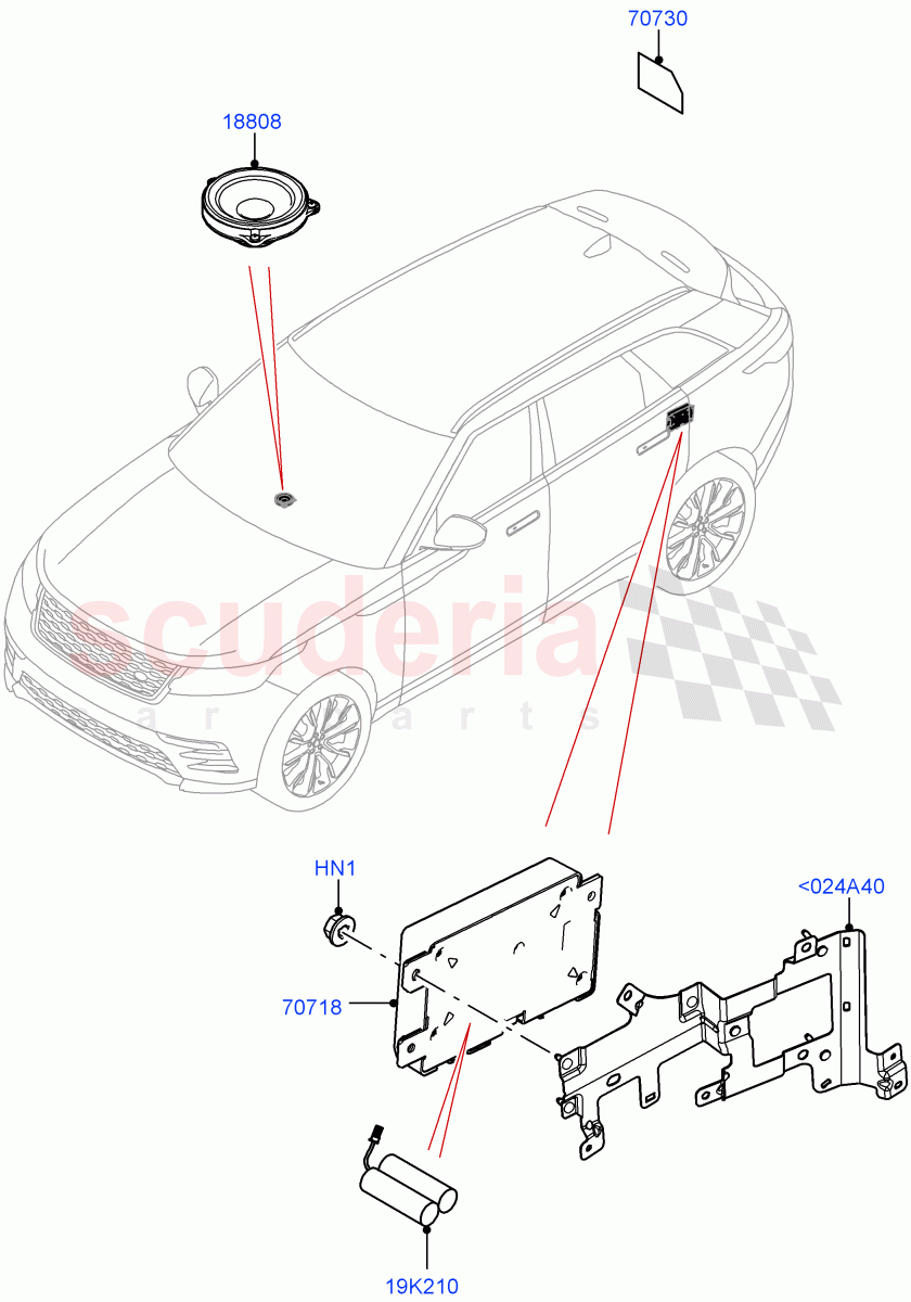 Telematics(Telematics Control Unit) of Land Rover Land Rover Range Rover Velar (2017+) [3.0 DOHC GDI SC V6 Petrol]
