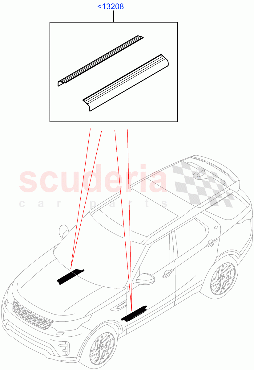 Door Sill Finishers(Nitra Plant Build, Solihull Plant Build) of Land Rover Land Rover Discovery 5 (2017+) [3.0 DOHC GDI SC V6 Petrol]