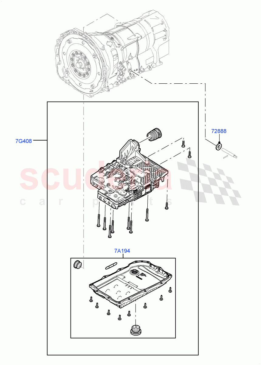 Valve Body - Main Control & Servo's of Land Rover Land Rover Discovery 5 (2017+) [3.0 I6 Turbo Diesel AJ20D6]