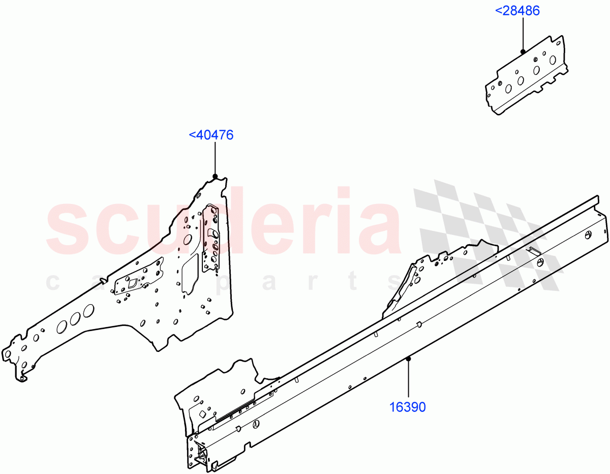 Side Panels - Inner(Inner - Front) of Land Rover Land Rover Defender (2020+) [5.0 OHC SGDI SC V8 Petrol]