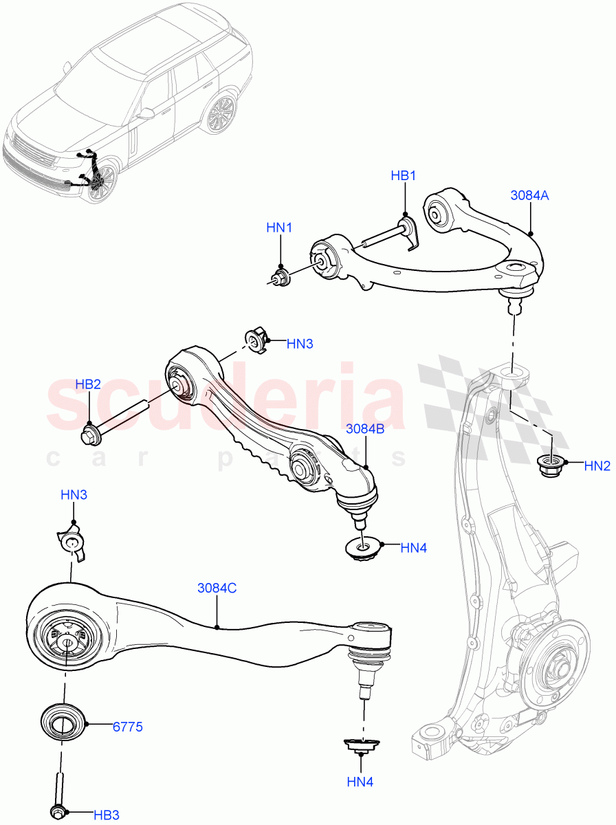 Front Suspension Arms of Land Rover Land Rover Range Rover (2022+) [3.0 I6 Turbo Petrol AJ20P6]