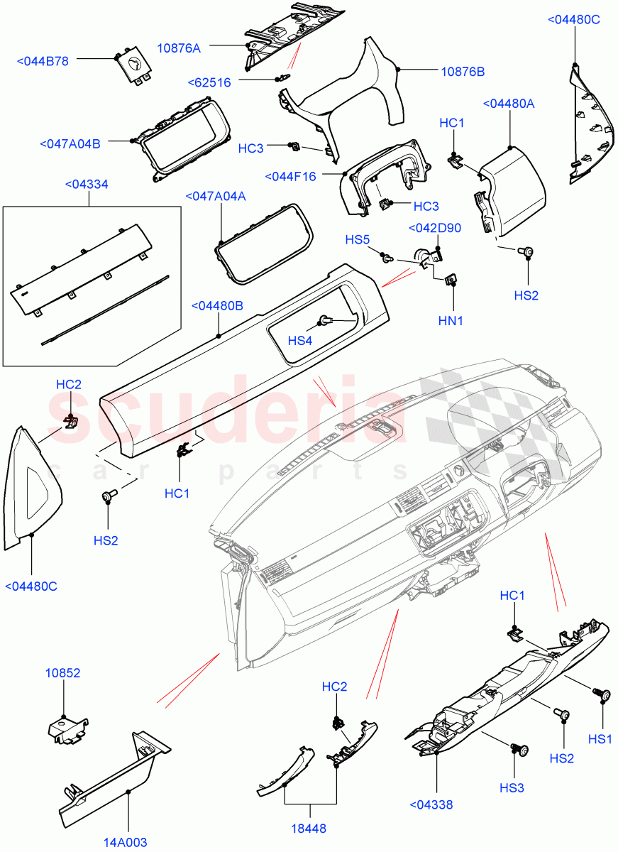 Instrument Panel(Lower)(Itatiaia (Brazil))((V)FROMGT000001) of Land Rover Land Rover Range Rover Evoque (2012-2018) [2.2 Single Turbo Diesel]