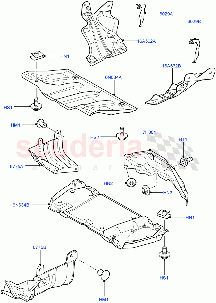 Splash And Heat Shields(Body)((V)TO9A999999) of Land Rover Land Rover Range Rover Sport (2005-2009) [2.7 Diesel V6]