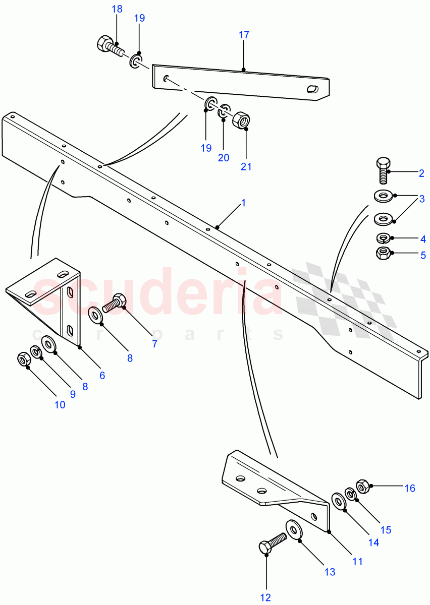 Front Seat - Cab Base Anchorage(Chassis Cab,110" Wheelbase,High Capacity Pick Up,Chassis Crew Cab,130" Wheelbase,Crew Cab HCPU)((V)FROM7A000001) of Land Rover Land Rover Defender (2007-2016)