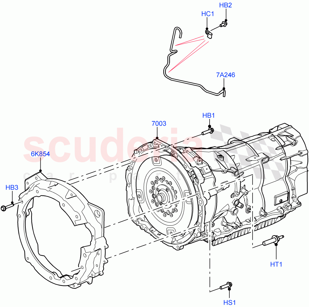 Auto Trans Assy & Speedometer Drive(2.0L 16V TIVCT T/C 240PS Petrol,8 Speed Auto Trans ZF 8HP70 4WD)((V)FROMFA627931) of Land Rover Land Rover Range Rover Sport (2014+) [3.0 I6 Turbo Petrol AJ20P6]