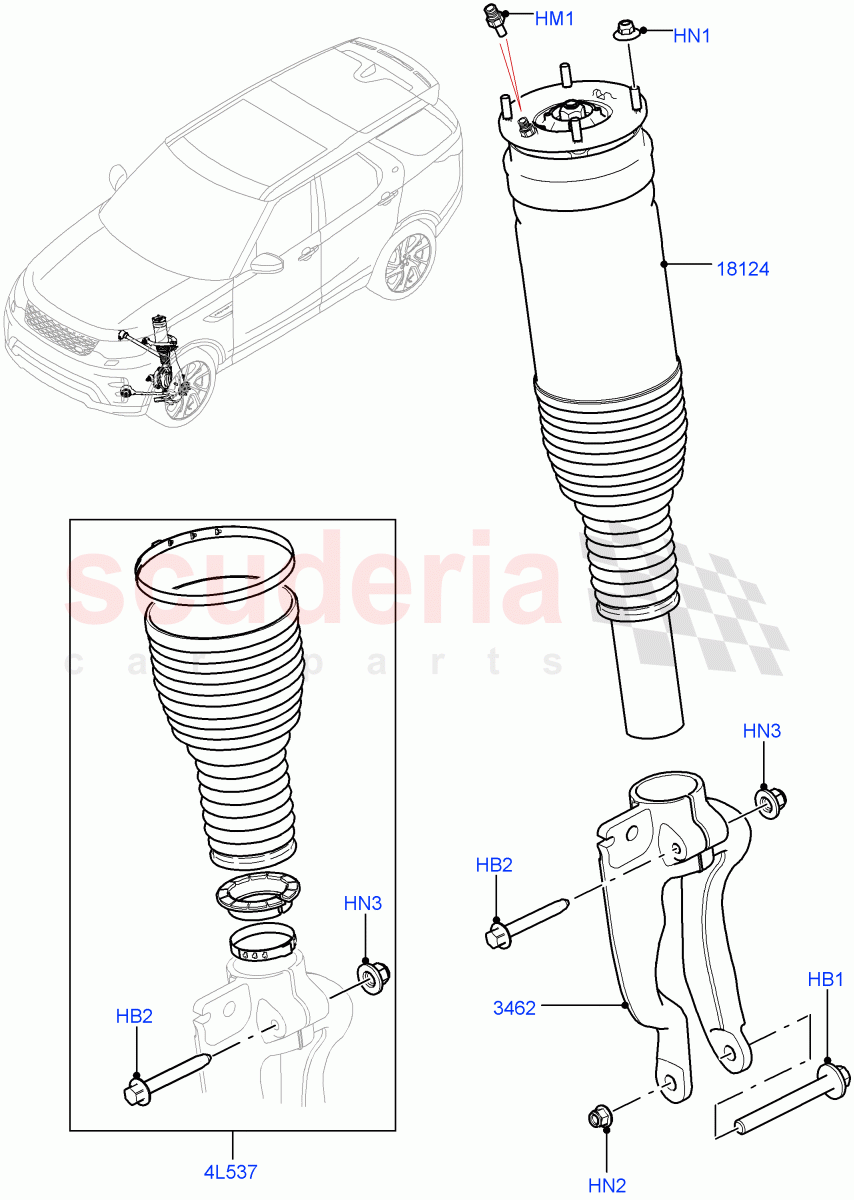 Front Suspension Struts And Springs(Nitra Plant Build)((V)FROMM2000001) of Land Rover Land Rover Discovery 5 (2017+) [3.0 Diesel 24V DOHC TC]