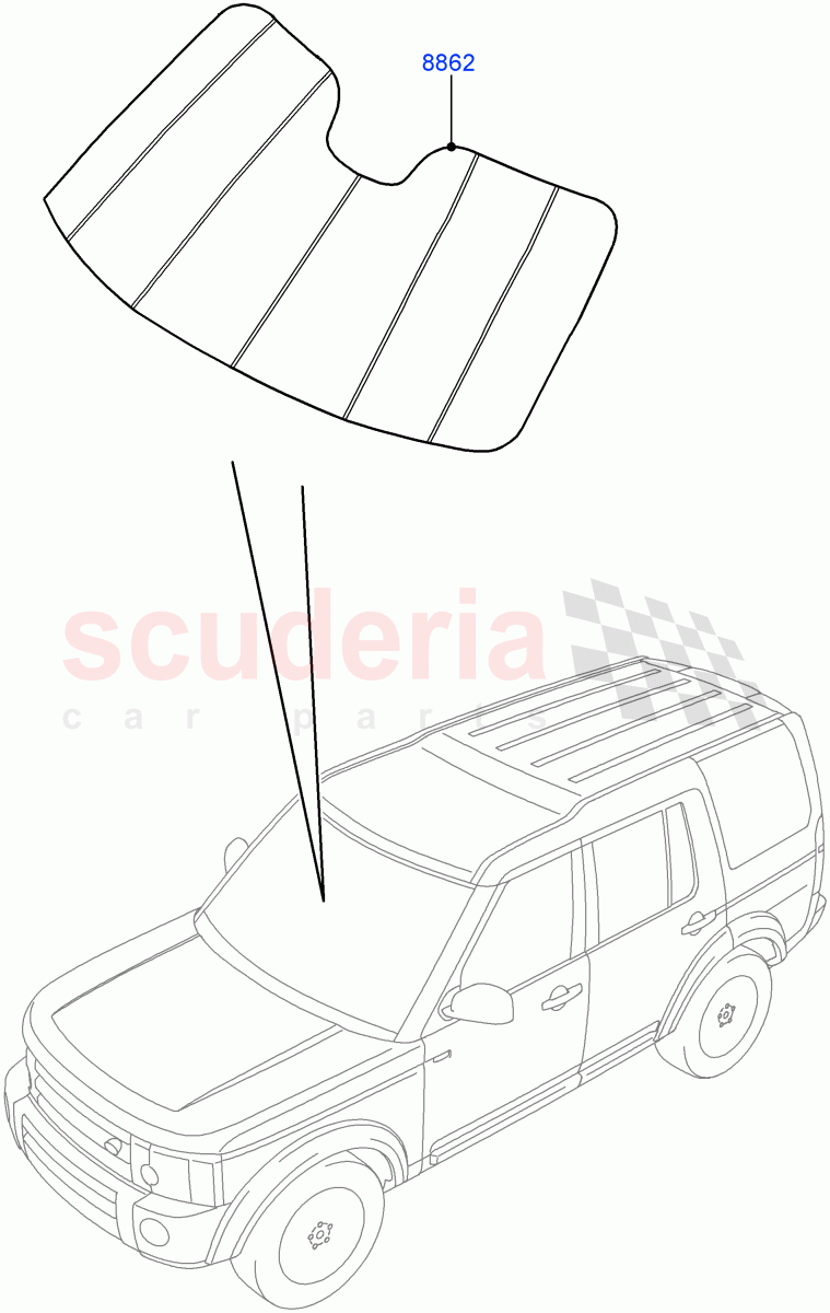 Sun Blinds(Accessory)((V)FROMAA000001) of Land Rover Land Rover Discovery 4 (2010-2016) [4.0 Petrol V6]