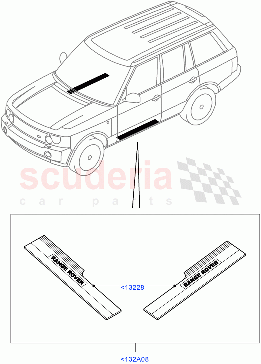 Door Sill Protection(Accessory)((V)FROMBA000001) of Land Rover Land Rover Range Rover (2010-2012) [5.0 OHC SGDI NA V8 Petrol]