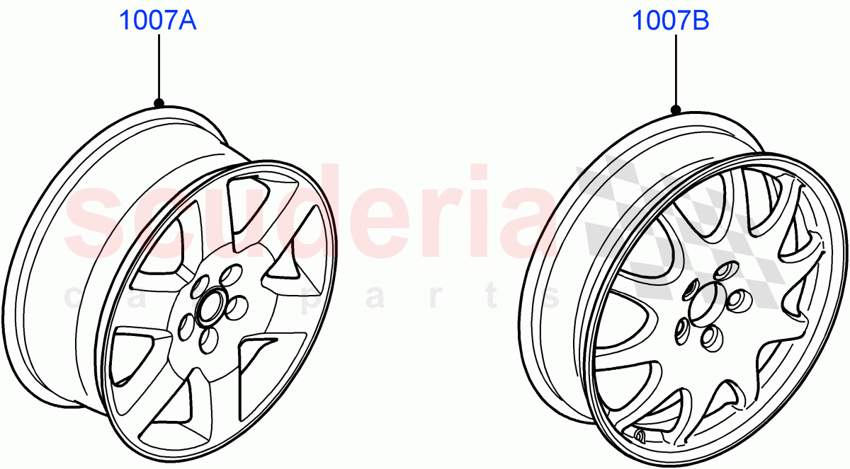 Wheels(For Spare Wheel)((V)FROMAA000001) of Land Rover Land Rover Range Rover Sport (2010-2013) [3.6 V8 32V DOHC EFI Diesel]