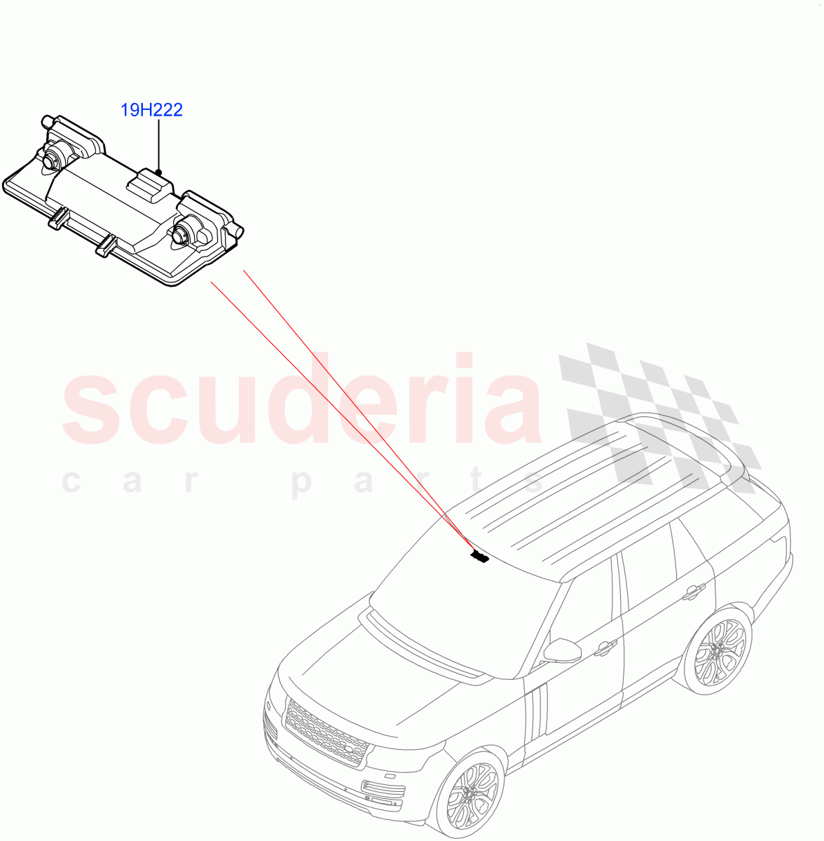 Camera Equipment(Forward Facing Camera)((V)FROMHA000001,(V)TOHA999999) of Land Rover Land Rover Range Rover (2012-2021) [5.0 OHC SGDI NA V8 Petrol]