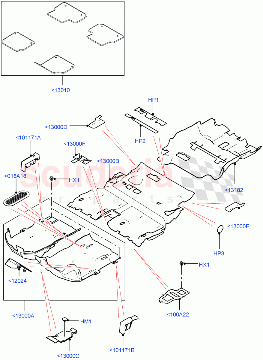 Floor Trim(Changsu (China))((V)FROMFG000001) of Land Rover Land Rover Discovery Sport (2015+) [1.5 I3 Turbo Petrol AJ20P3]
