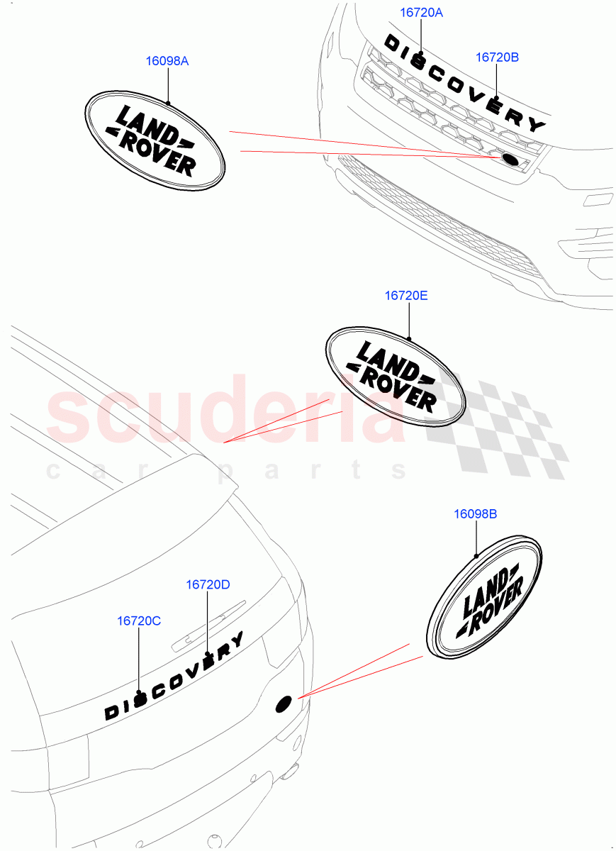 Name Plates(Itatiaia (Brazil))((V)FROMGT000001) of Land Rover Land Rover Discovery Sport (2015+) [2.0 Turbo Petrol GTDI]