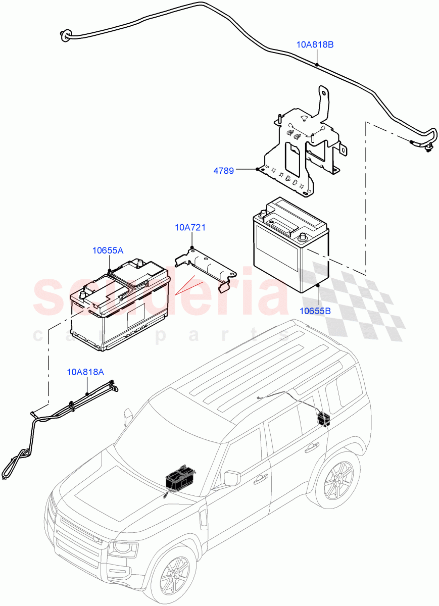 Battery And Mountings of Land Rover Land Rover Defender (2020+) [2.0 Turbo Diesel]