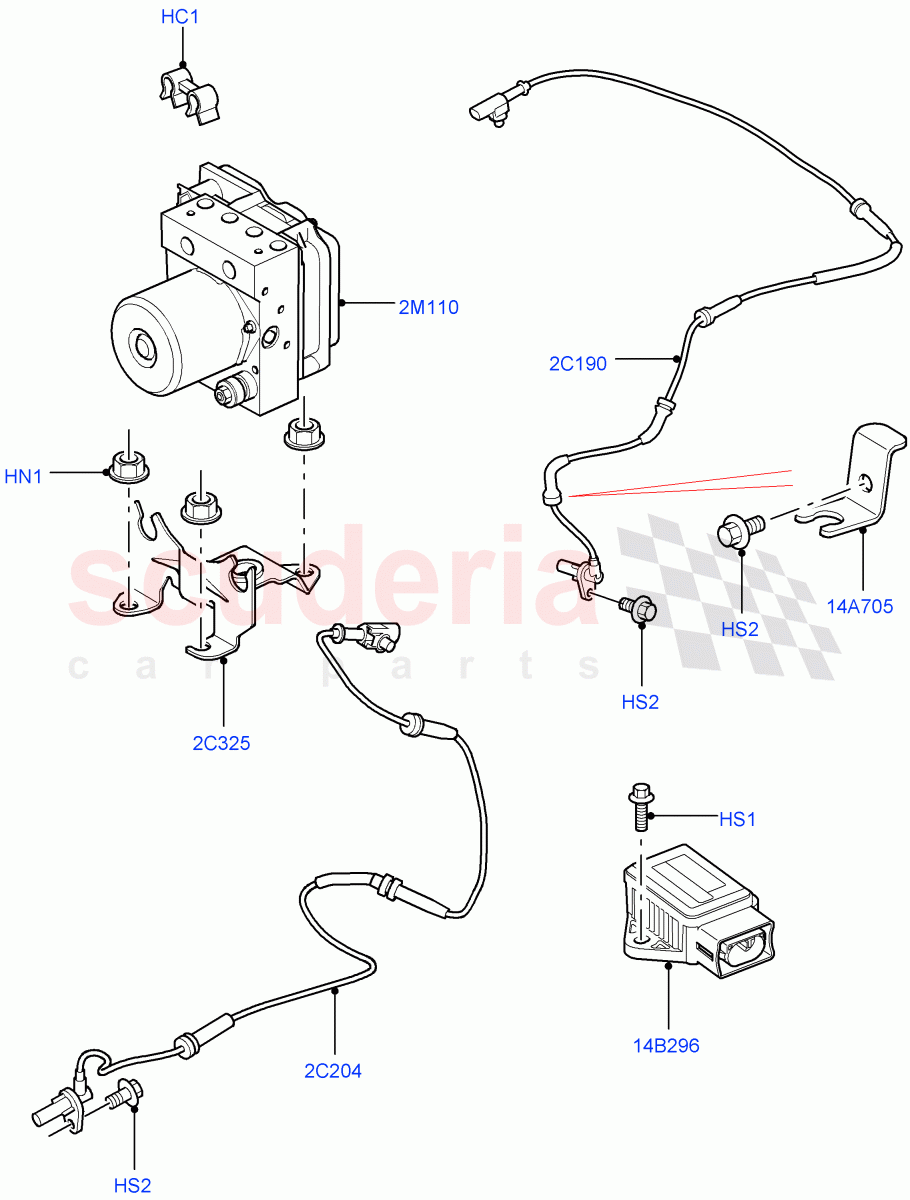 Anti-Lock Braking System((V)TO9A999999) of Land Rover Land Rover Range Rover Sport (2005-2009) [2.7 Diesel V6]