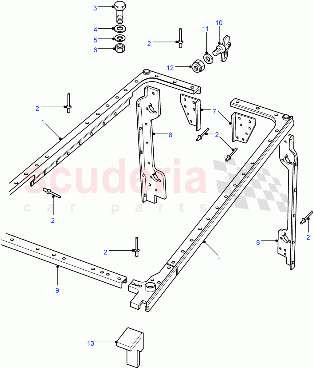 Cappings - Rear Body((V)FROM7A000001) of Land Rover Land Rover Defender (2007-2016)