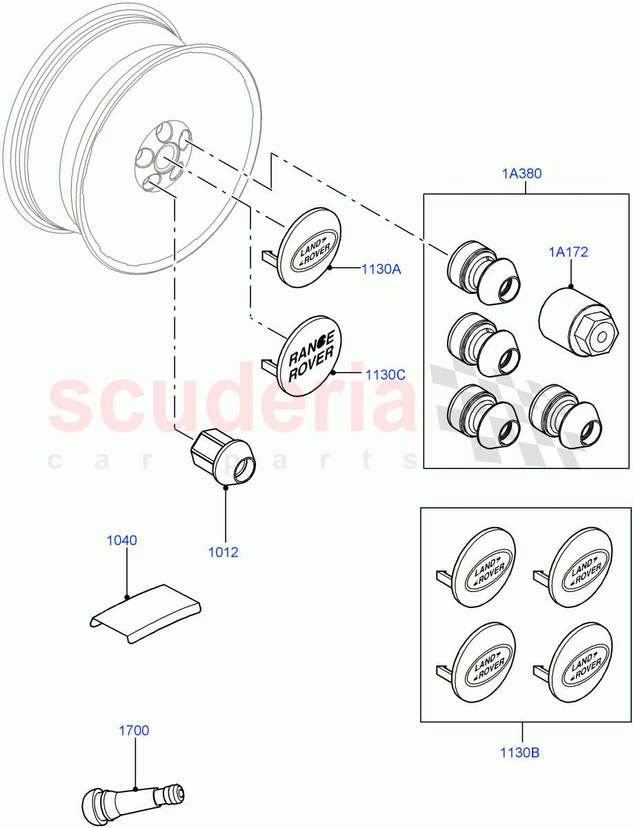 Wheels(Additional Equipment) of Land Rover Land Rover Range Rover (2012-2021) [3.0 I6 Turbo Diesel AJ20D6]