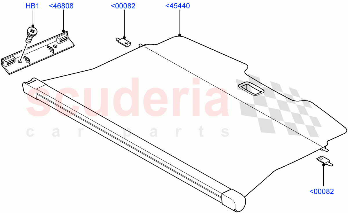 Load Compartment Trim(Package Tray)((V)TO9A999999) of Land Rover Land Rover Range Rover Sport (2005-2009) [2.7 Diesel V6]
