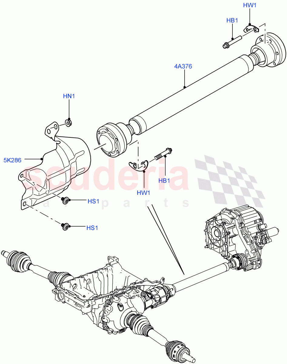 Drive Shaft - Front Axle Drive(Propshaft)((V)FROMAA000001) of Land Rover Land Rover Range Rover (2010-2012) [5.0 OHC SGDI SC V8 Petrol]