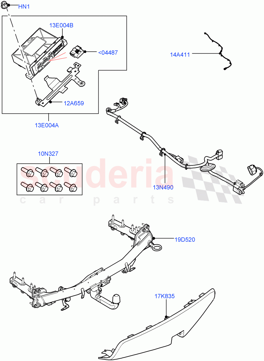 Towing Equipment(Detachable Tow Bar, Accessory)((-)"CDN/USA",Halewood (UK))((V)FROMLH000001) of Land Rover Land Rover Discovery Sport (2015+) [2.0 Turbo Diesel]